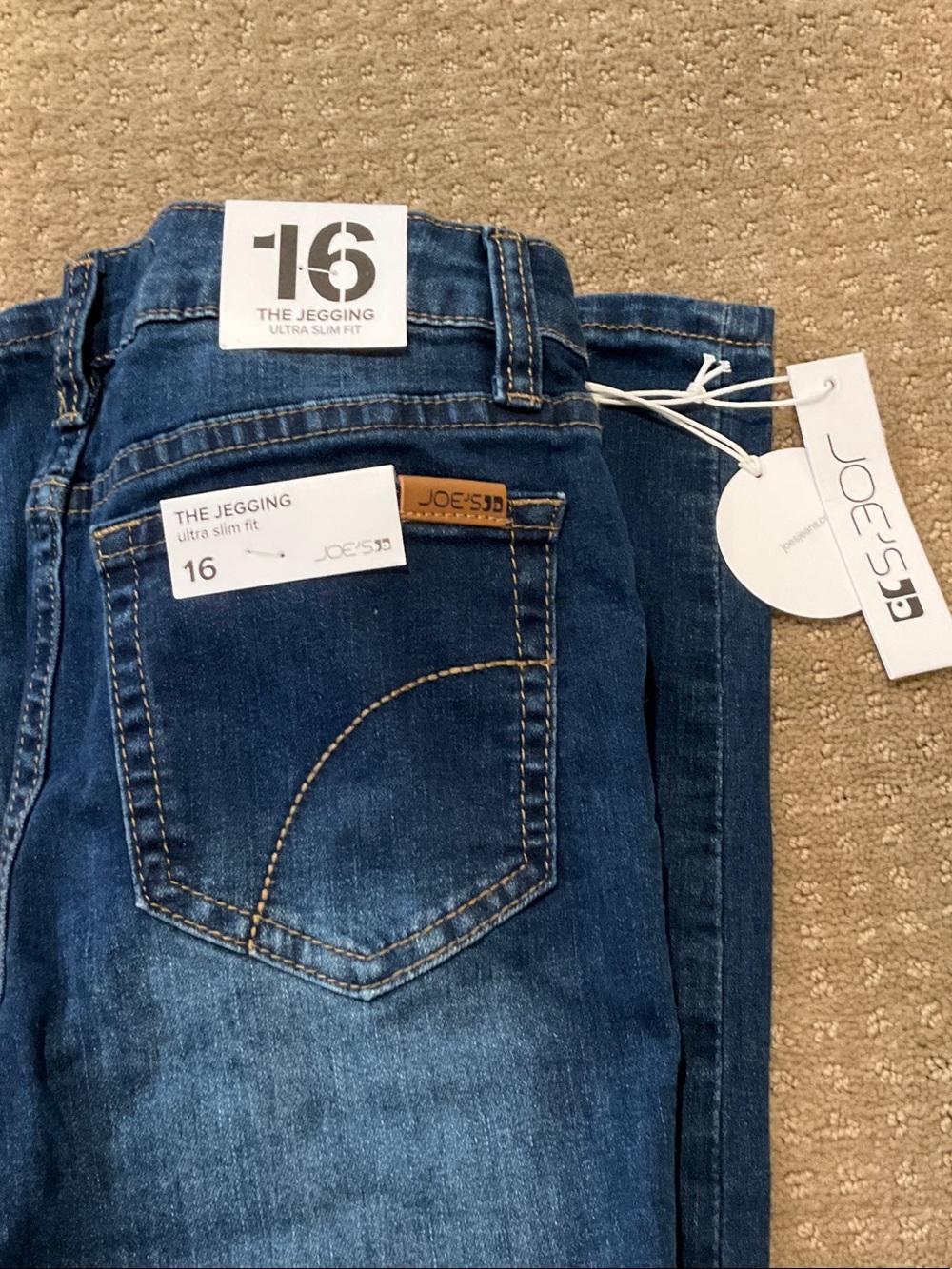 Joe's The Jegging Ultra Slim Fit Jeans in Dark Wash (Blue) - Size 16 kids